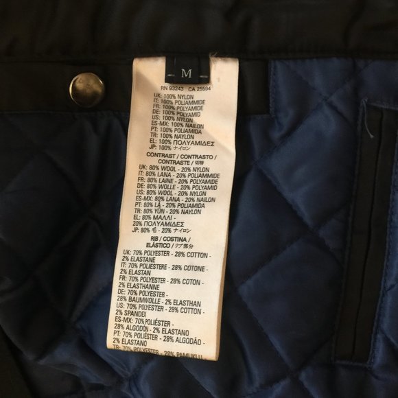 Diesel Wool and Nylon Bomber jacket Sz M - Picture 9 of 10